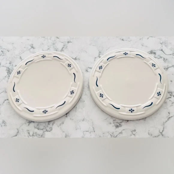 New, Longaberger Pottery Trivets, Woven Traditions Classic Blue - Picture 1 of 4